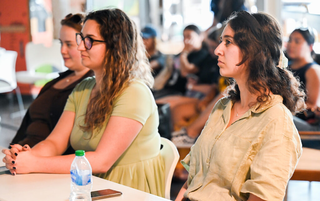 Miriama Sokolakova from Slovakia, left, and Sandra Al Sam from Sweden are two of 20 students from 20 different countries chosen by the U.S. State Department to study entrepreneurship and economic development at UTC this summer. Photo by Angela Foster.
