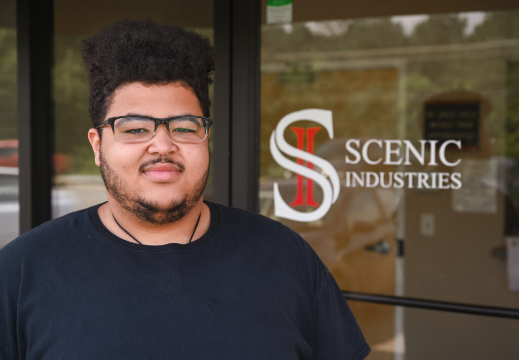 Andrew Hale, a sophomore in the UTC College of Engineering and Computer Science, is interning this summer with tool manufacturer Scenic Industries thanks to the new Truist Small-Business Intern Initiative. Photo by Angela Foster.