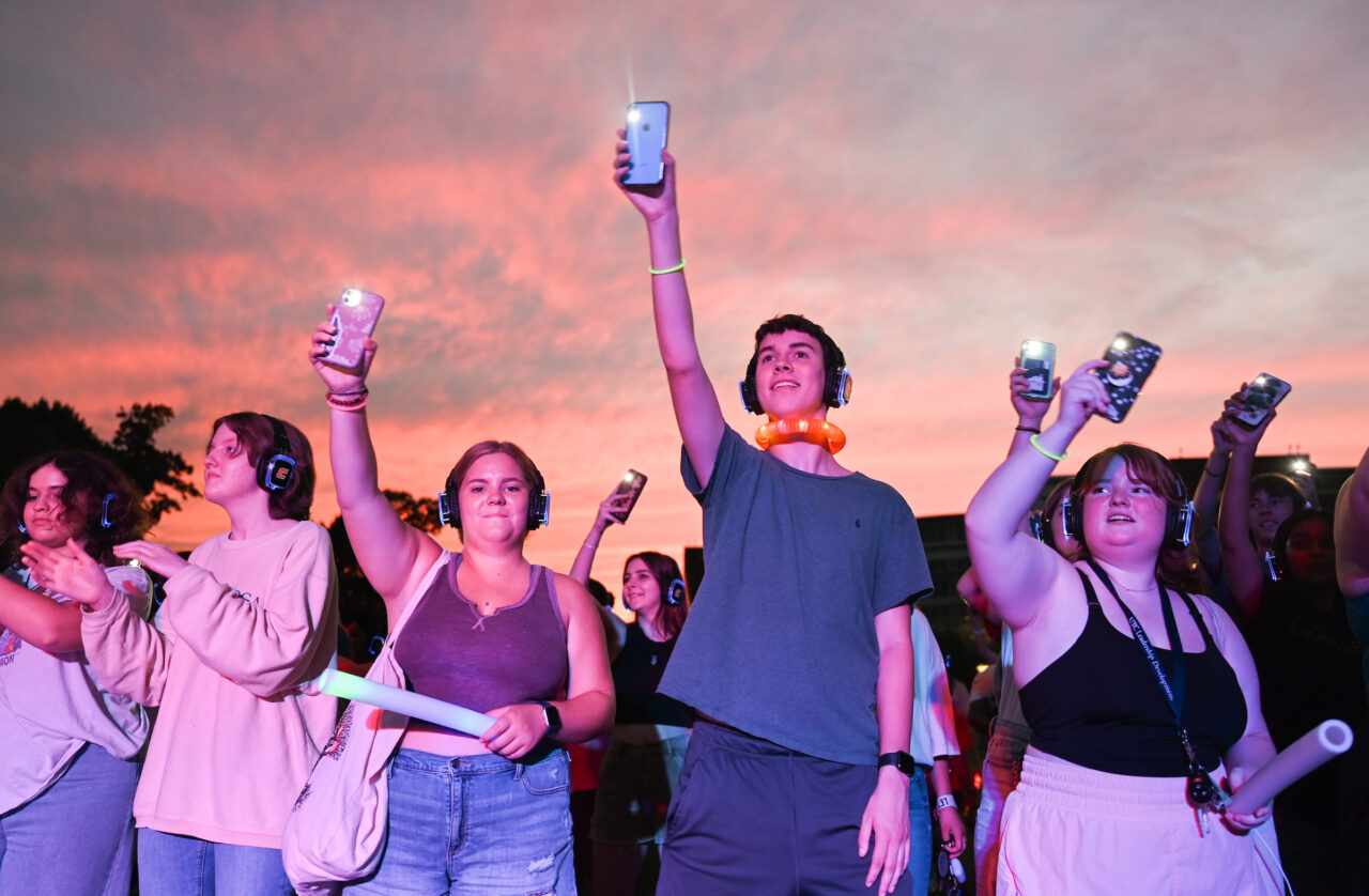 Headphone Disco, Tuesday, Aug. 23, 2022 on Chamberlain Field.