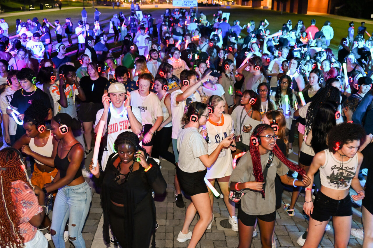 Headphone Disco, Tuesday, Aug. 23, 2022 on Chamberlain Field.