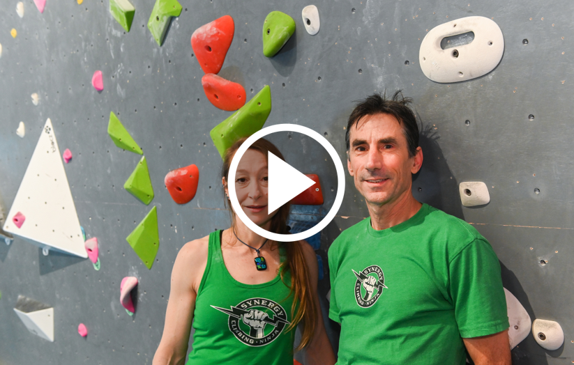 Professional rock climbers Lisa Rands, left, and Wills Young are starting their next adventure in climbing in Chattanooga. Photo by Angela Foster.