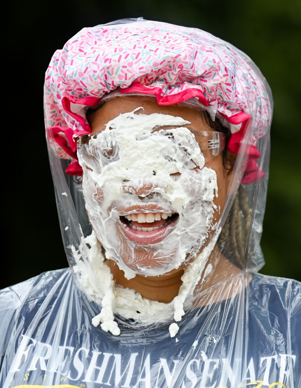 SGA pie in the face, Thursday, Aug. 25, 2022 in Heritage Plaza