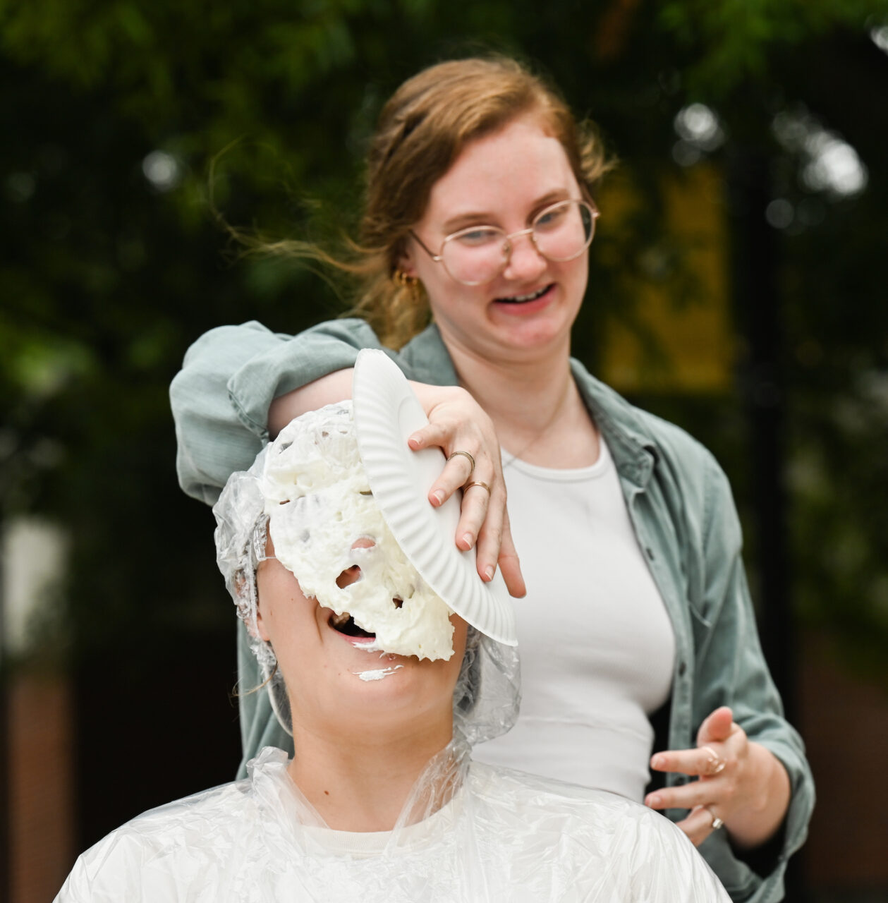 SGA pie in the face, Thursday, Aug. 25, 2022 in Heritage Plaza