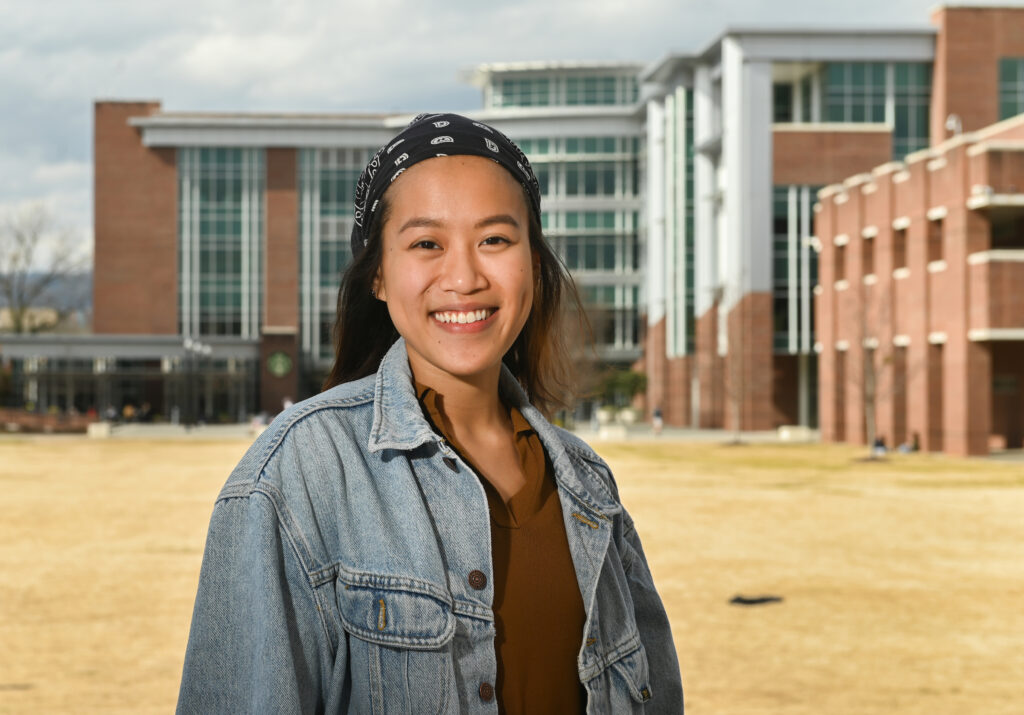 Serretta Malaikham stands Wednesday, Feb. 16, 2022 on Chamberlain Field.