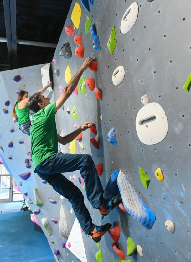Wills Young and Lisa Rands, Wednesday, March 9, 2022 at Synergy Climbing.