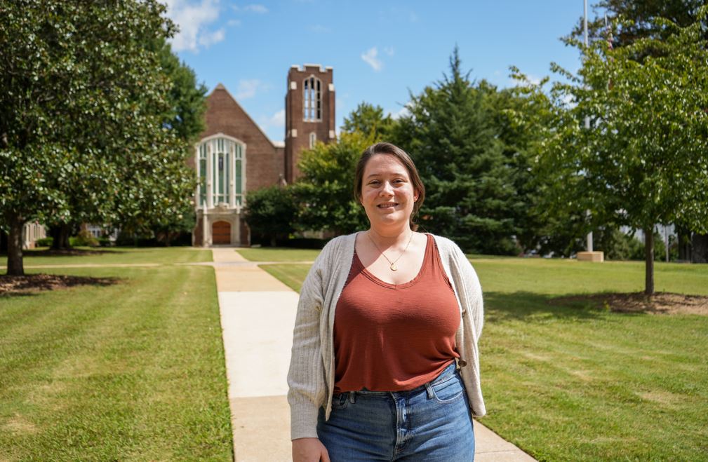 Sarah Woosley, an interior architecture and design major at the University of Tennessee at Chattanooga, placed third in a nationwide contest hosted by the National Kitchen & Bath Association. Photo by Jerrod Niles.