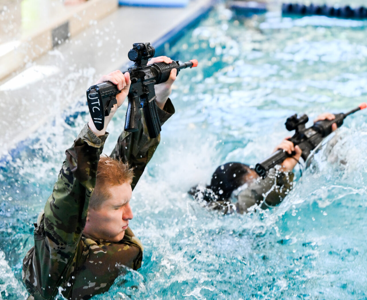 ROTC combat water survival skills test Thursday, Sept. 1, 2022 at the ARC.