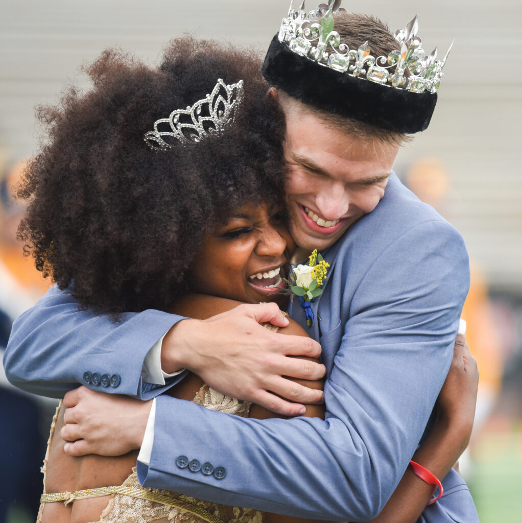 Last year's Homecoming Queen and King, Ali Yarbrough and Allen Towry.