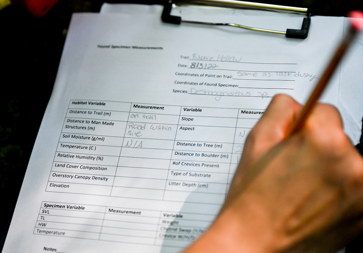 Detailed measurements must be taken of such things as temperature and humidity of the area being examined that day.
