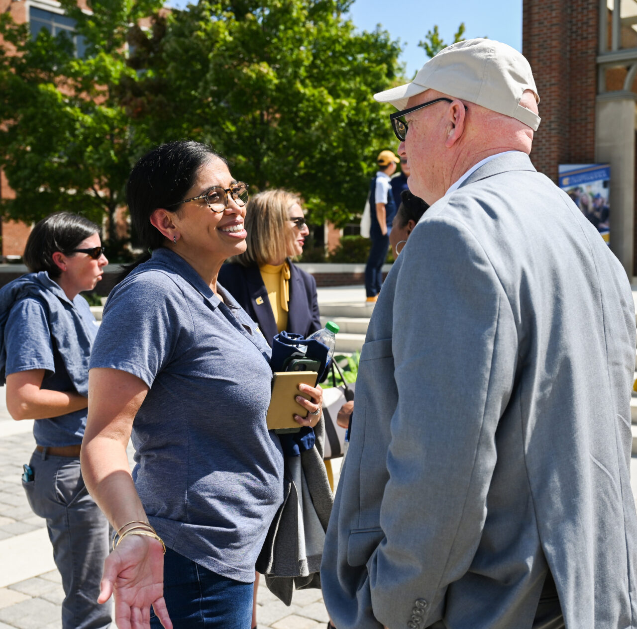 Chancellor Steve Angle delivers the State of the University speech Friday, Sept. 16, 2022 on Chamberlain Field.