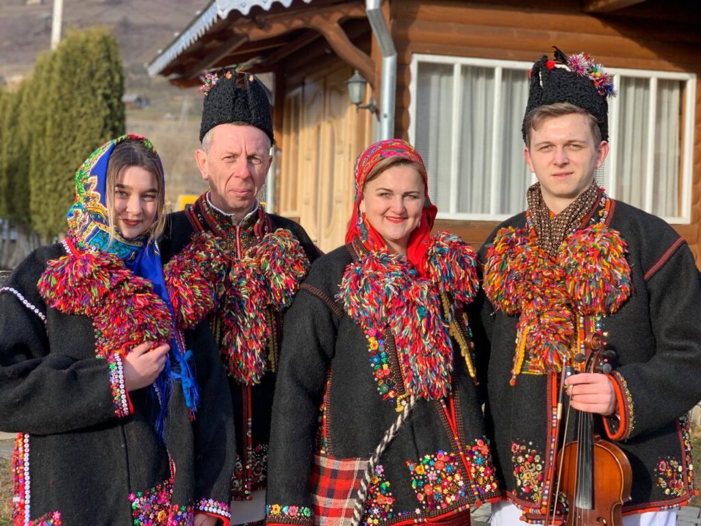 Arsen Martyshchuk (far right) and his family: Sister Sofiia and parents Vitalii and Olha. Photo courtesy of Arsen Martyshchuk.