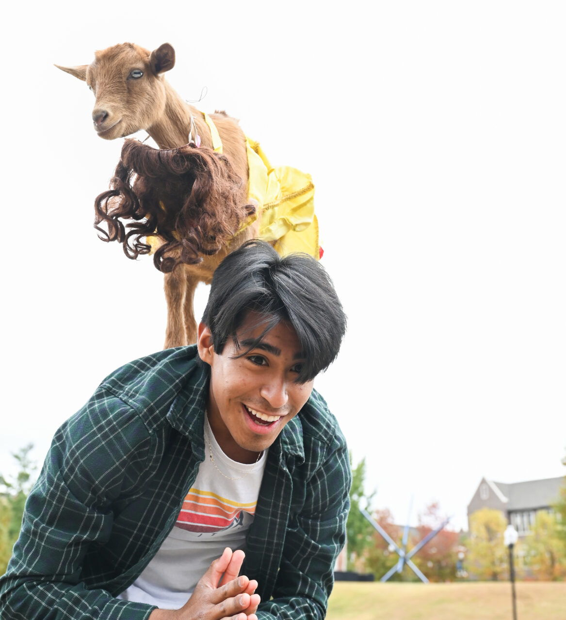 Halloween Goat Yoga class, Wednesday, Oct. 26, 2022 on Chamberlain Field.