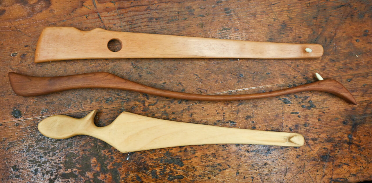Archaeology and history students making Paleo tools and weapons, Wednesday,Oct. 5, 2022 in Brock Hall.