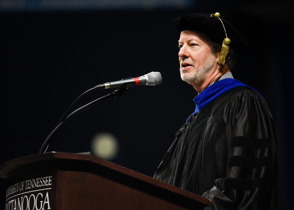Greg O'Dea spoke to College of Arts and Sciences graduates during commencement ceremonies on May 7, 2022.