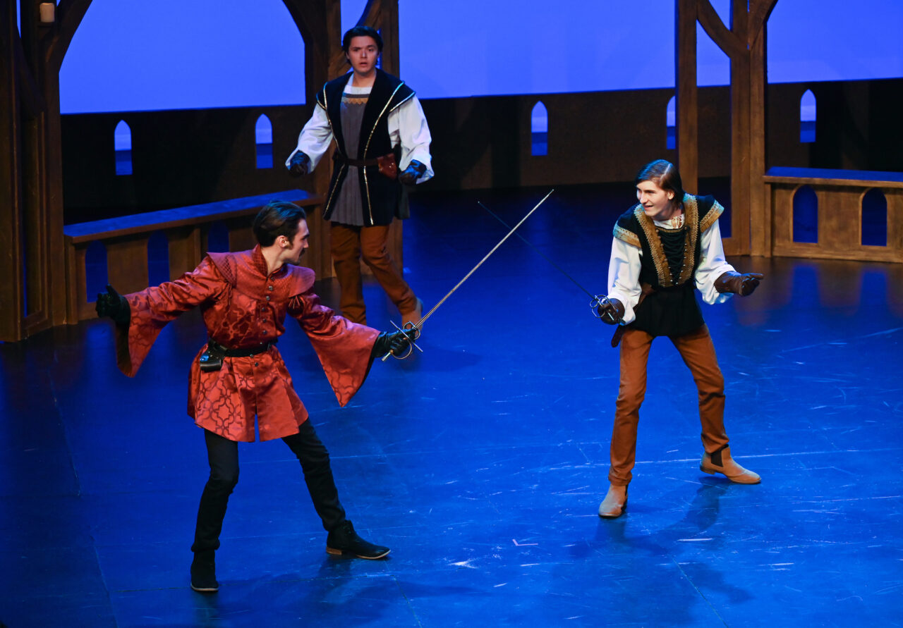 Romeo and Juliet rehearsal, Monday, Nov. 14, 2022 in the Ward Theatre.