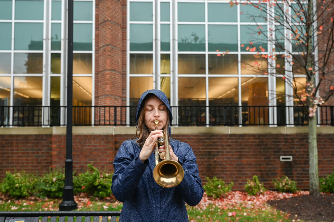 Professor Erika Schafer participates in the TAPS Project Friday, Nov. 11, 2022 on the UTC Campus in honor of Veterans Day.