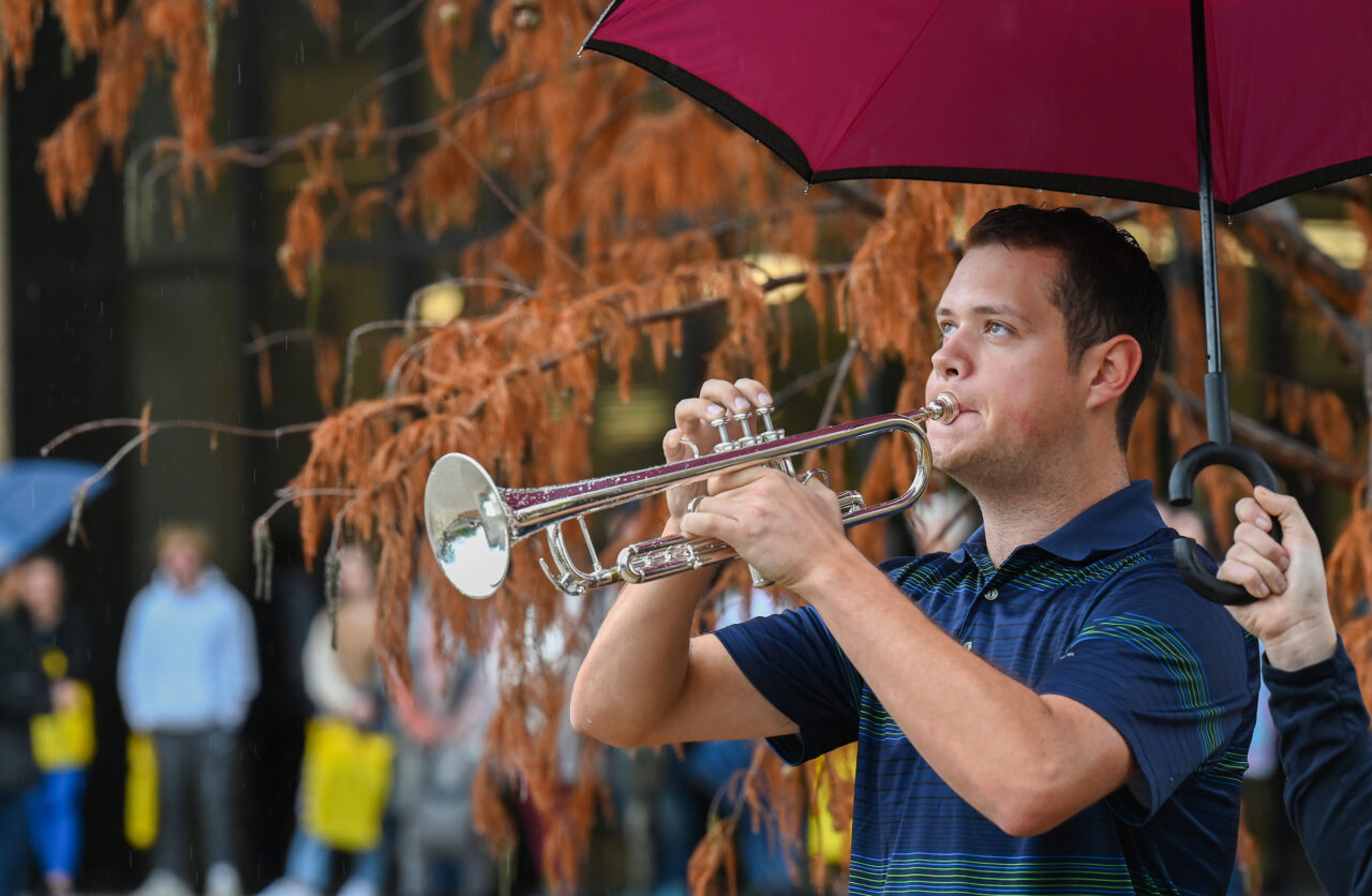 UTC student Preston Johnson participates in the TAPS Project Friday, Nov. 11, 2022 on the UTC Campus in honor of Veterans Day.