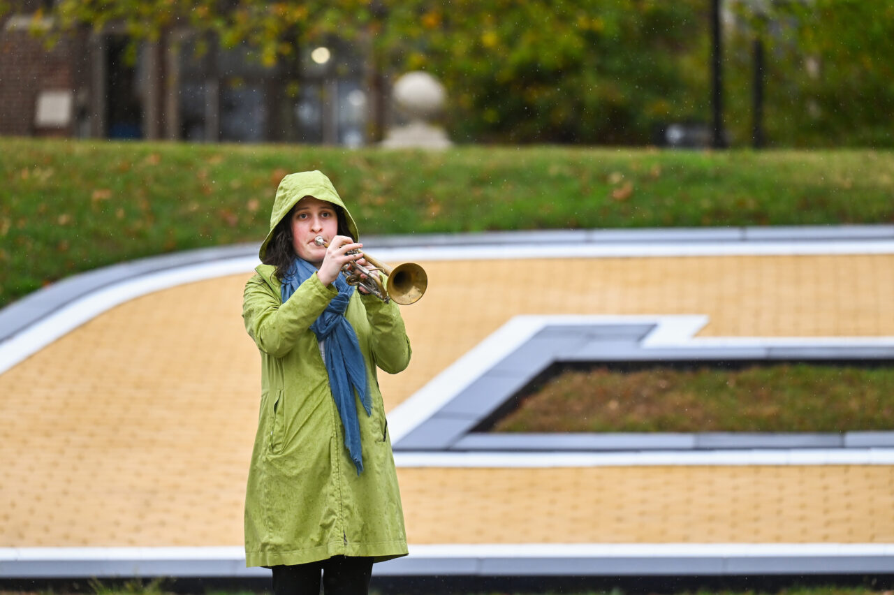 UTC student Meaghan Hibbs participates in the TAPS Project Friday, Nov. 11, 2022 on the UTC Campus in honor of Veterans Day.