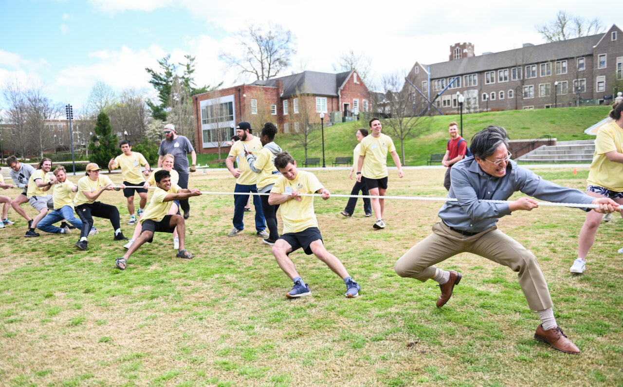 First annual Field Games between the colleges of Business and Engineering, Thursday, March 31, 2022 on Chamberlain Field.
