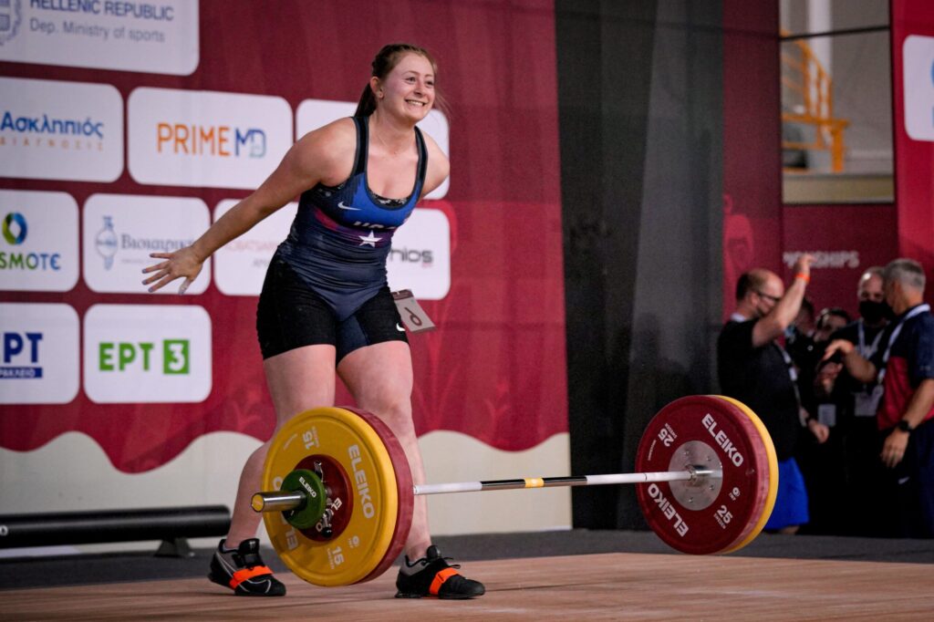 A chance for UTC exercise science major Olivia Reeves to be in the 2024 Olympics looms Monday, Dec. 12, when she competes in the 2022 International Weightlifting Federation World Championships, held in Bogota, Columbia. Photo courtesy of Olivia Reeves.