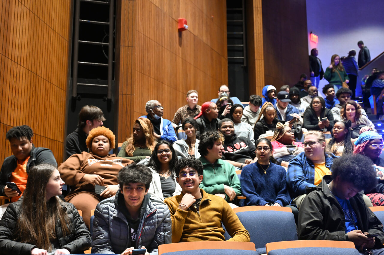 Angela Davis, MLK Day series speaker, Tuesday, Jan. 24, 2023 in the Roland Hayes Auditorium.