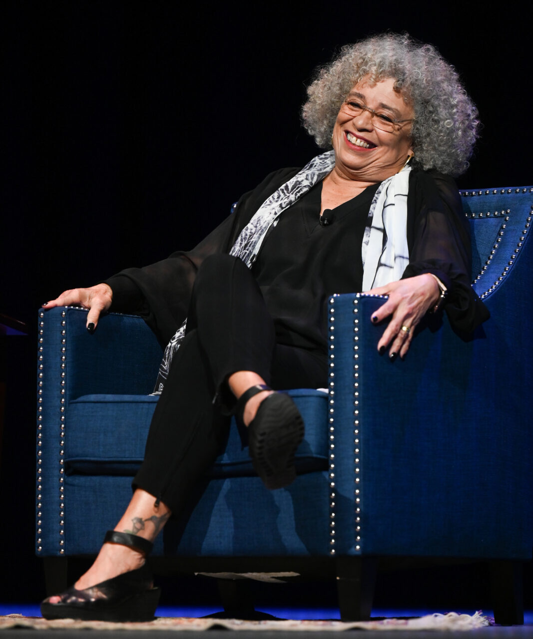 Angela Davis, MLK Day series speaker, Tuesday, Jan. 24, 2023 in the Roland Hayes Auditorium.