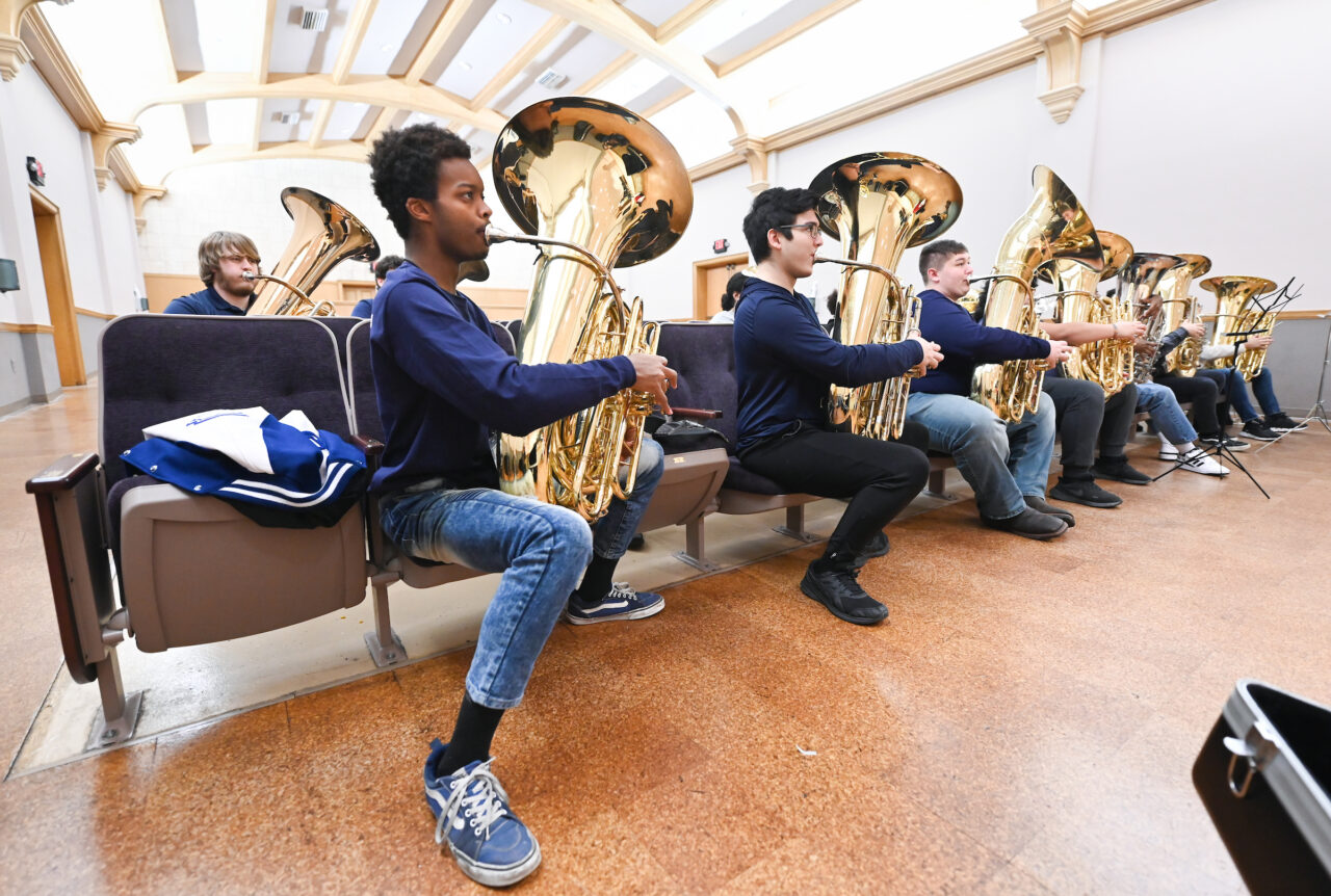 Tri-State Honor Band Festival master class on Friday, Jan. 20. Photo by Angela Foster.