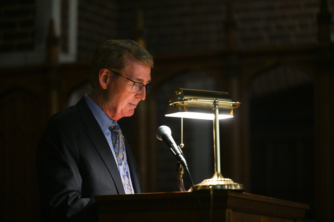 Blue and Gold memorial Monday, Feb. 27, 2023 in Patten Chapel.