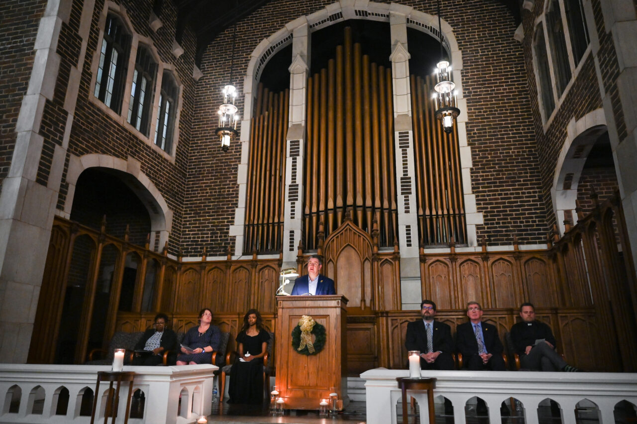 Blue and Gold memorial Monday, Feb. 27, 2023 in Patten Chapel.