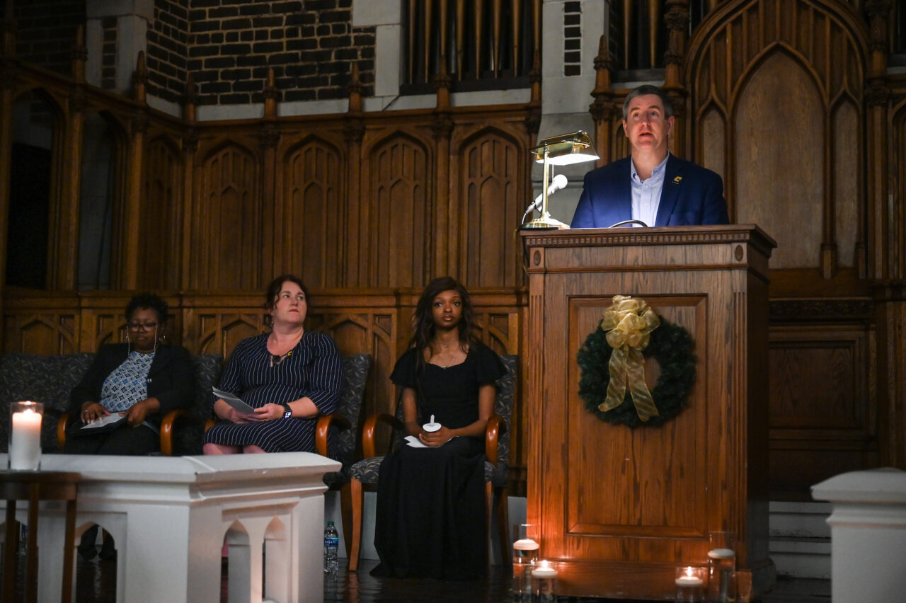Blue and Gold memorial Monday, Feb. 27, 2023 in Patten Chapel.