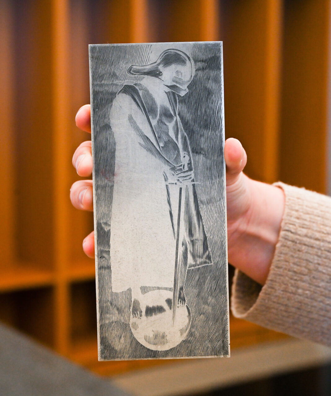 Emily Ruiz and Carolyn Runyon show items from the Barry Moser collection on Monday, March 20, 2023.