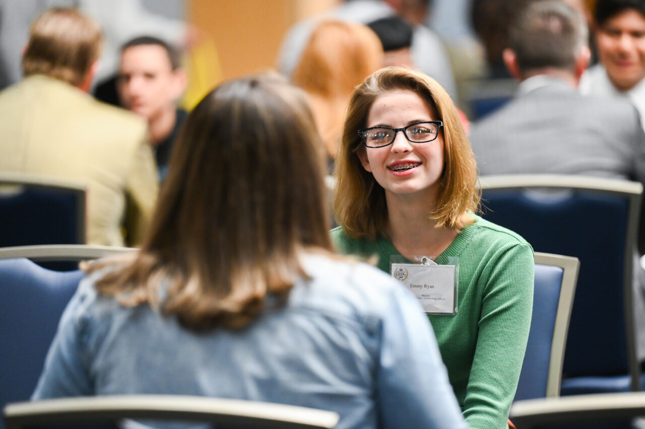 High school students attend the Education Equal Opportunity Group’s Career Speed Networking Wednesday, Mar. 8, 2023 in the University Center.