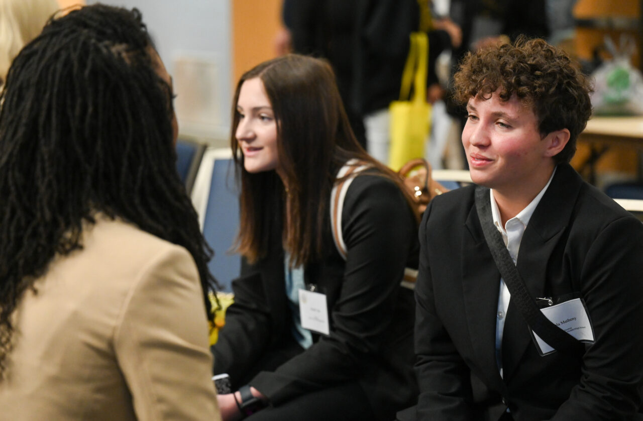 High school students attend the Education Equal Opportunity Group’s Career Speed Networking Wednesday, Mar. 8, 2023 in the University Center.