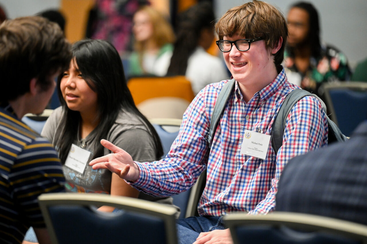 High school students attend the Education Equal Opportunity Group’s Career Speed Networking Wednesday, Mar. 8, 2023 in the University Center.
