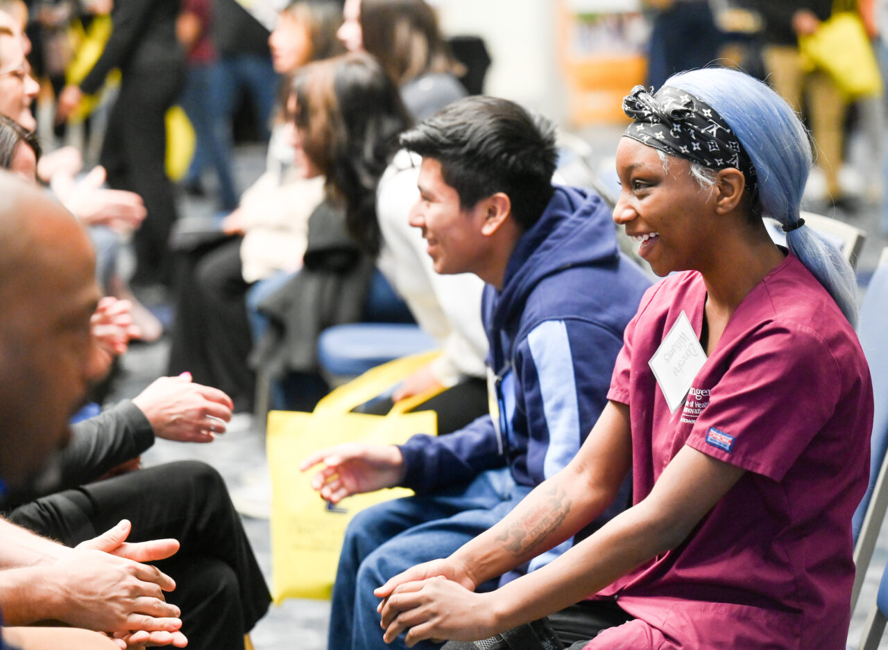 High school students attend the Education Equal Opportunity Group’s Career Speed Networking Wednesday, Mar. 8, 2023 in the University Center.