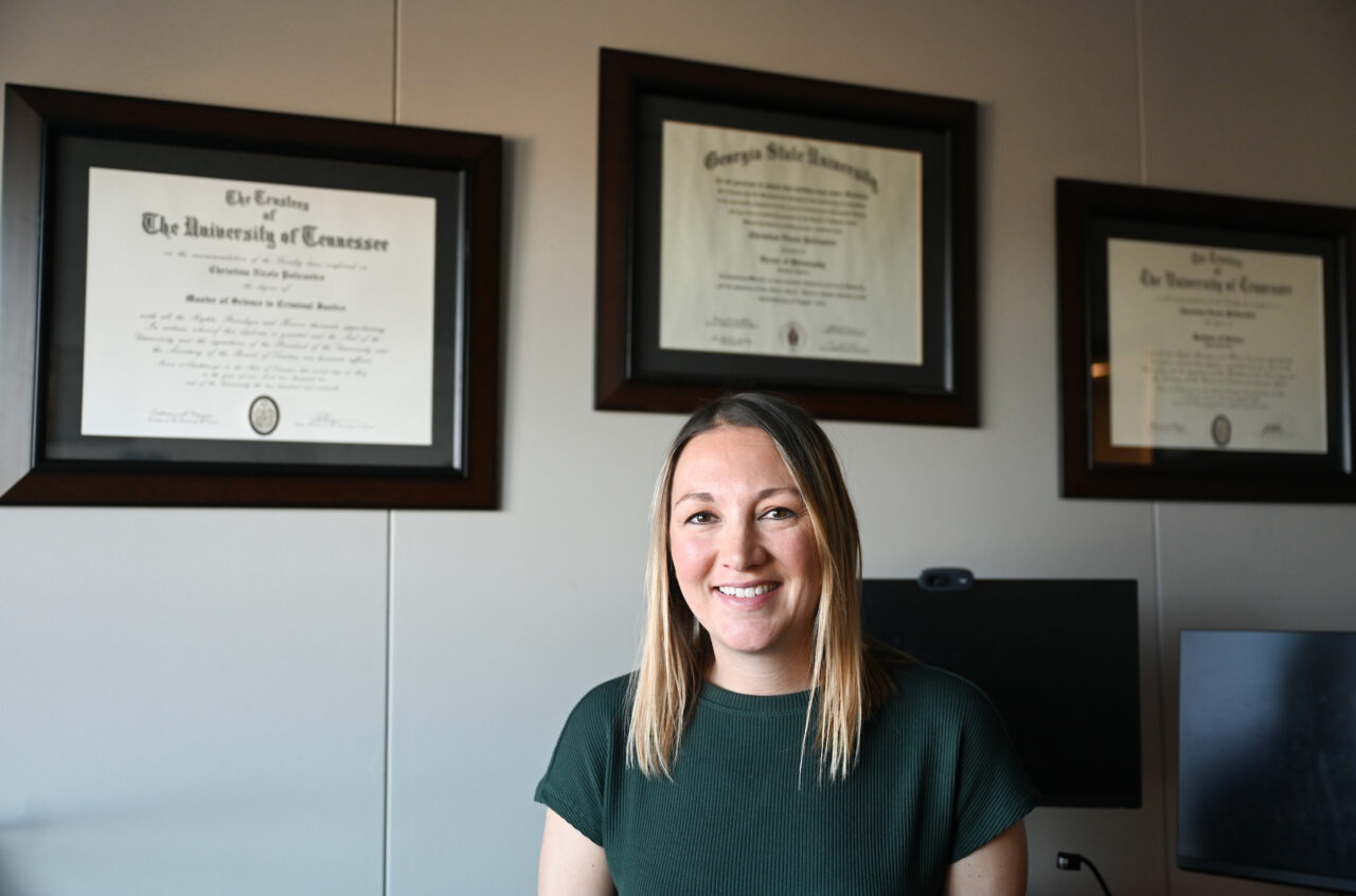 Dr. Christina Policastro, assistant professor in criminal justice. Photo by Angela Foster.