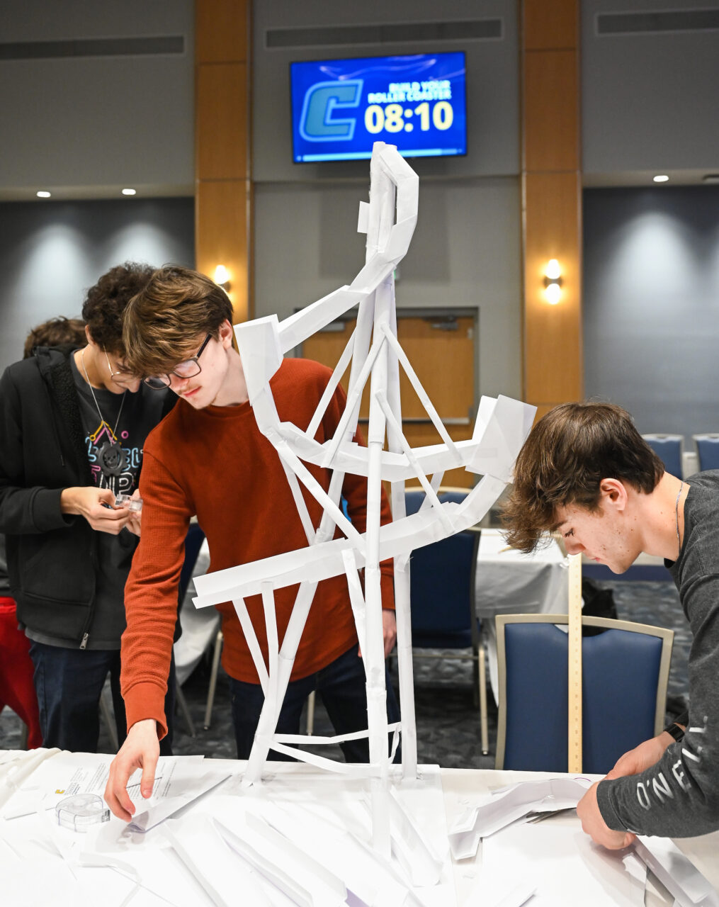 Marble Rollercoaster competition Friday, Mar. 10, 2023 in the Tennessee Room of the University Center.