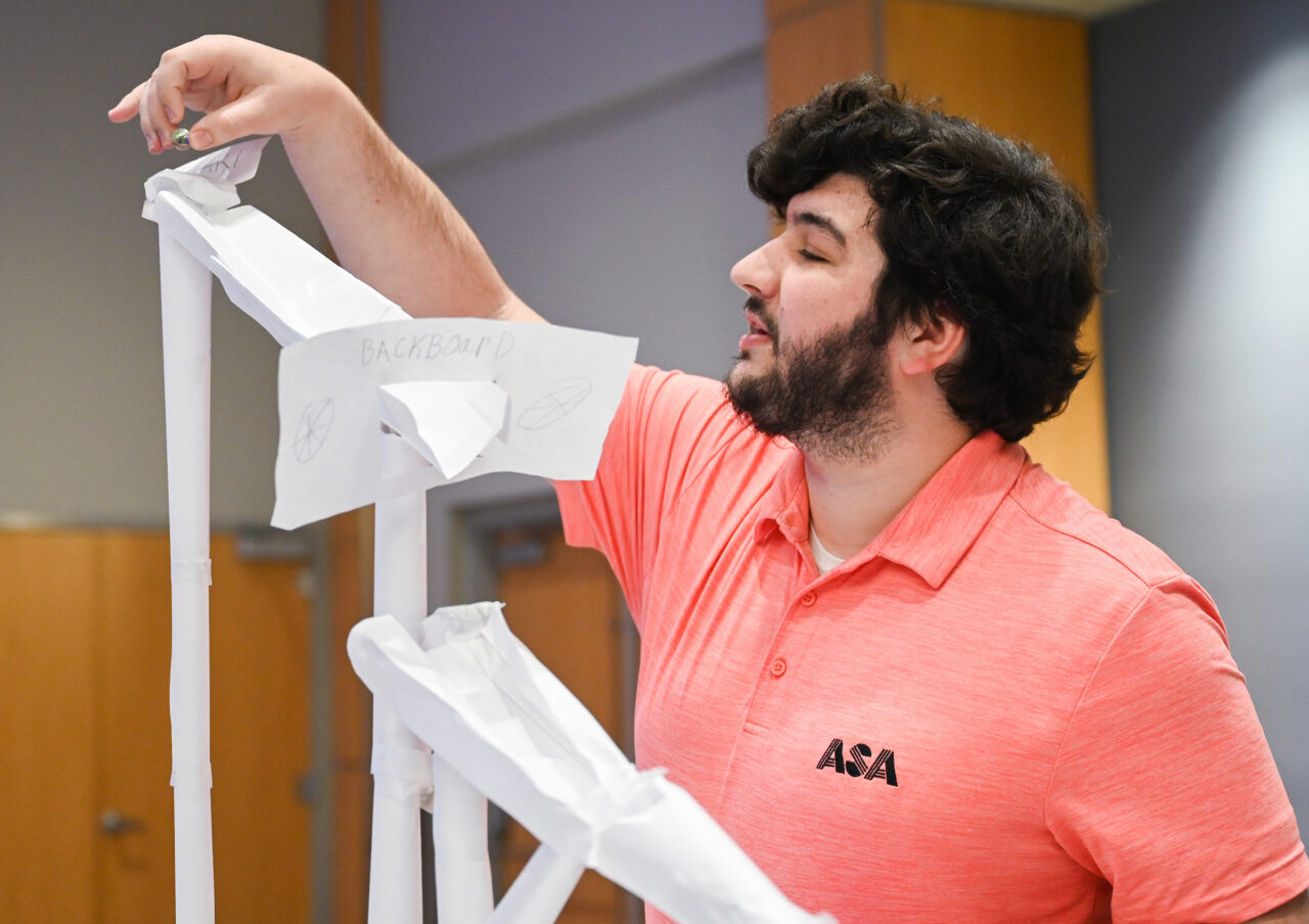 Marble Rollercoaster competition Friday, Mar. 10, 2023 in the Tennessee Room of the University Center.