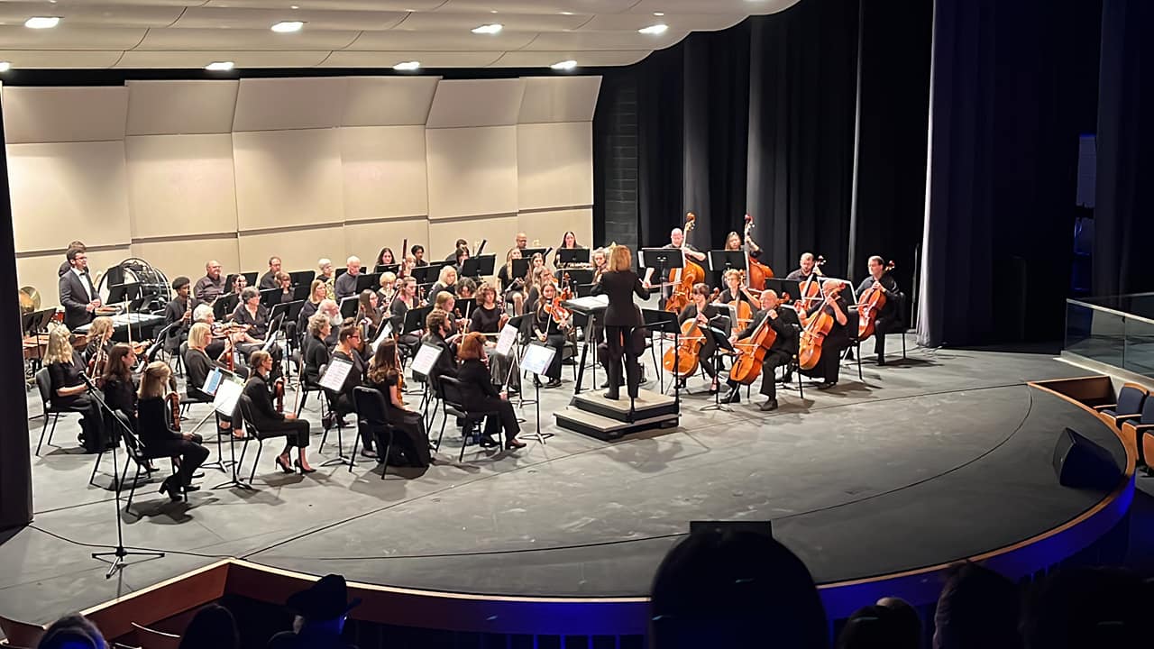 The UTC Symphony Orchestra is led by conductor Sandy Morris.