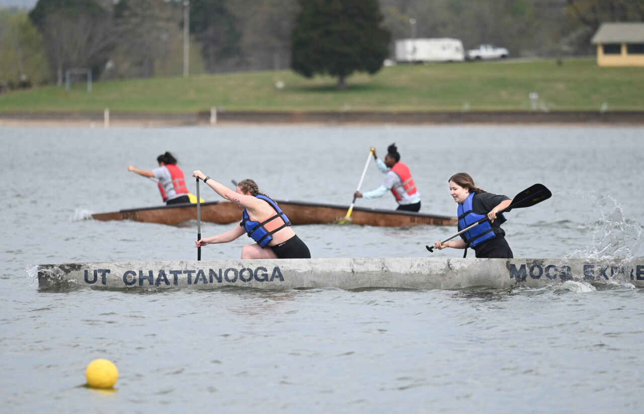 Concrete Canoe races and Steel Bridge building, Friday, March 31, 2023 at Chester Frost as part of the American Society of Civil Engineers Mid-South Student Symposium.