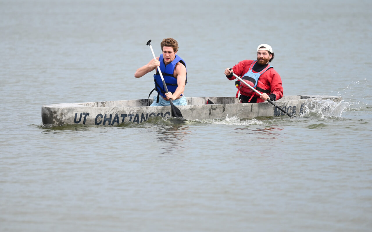 Concrete Canoe races and Steel Bridge building, Friday, March 31, 2023 at Chester Frost as part of the American Society of Civil Engineers Mid-South Student Symposium.