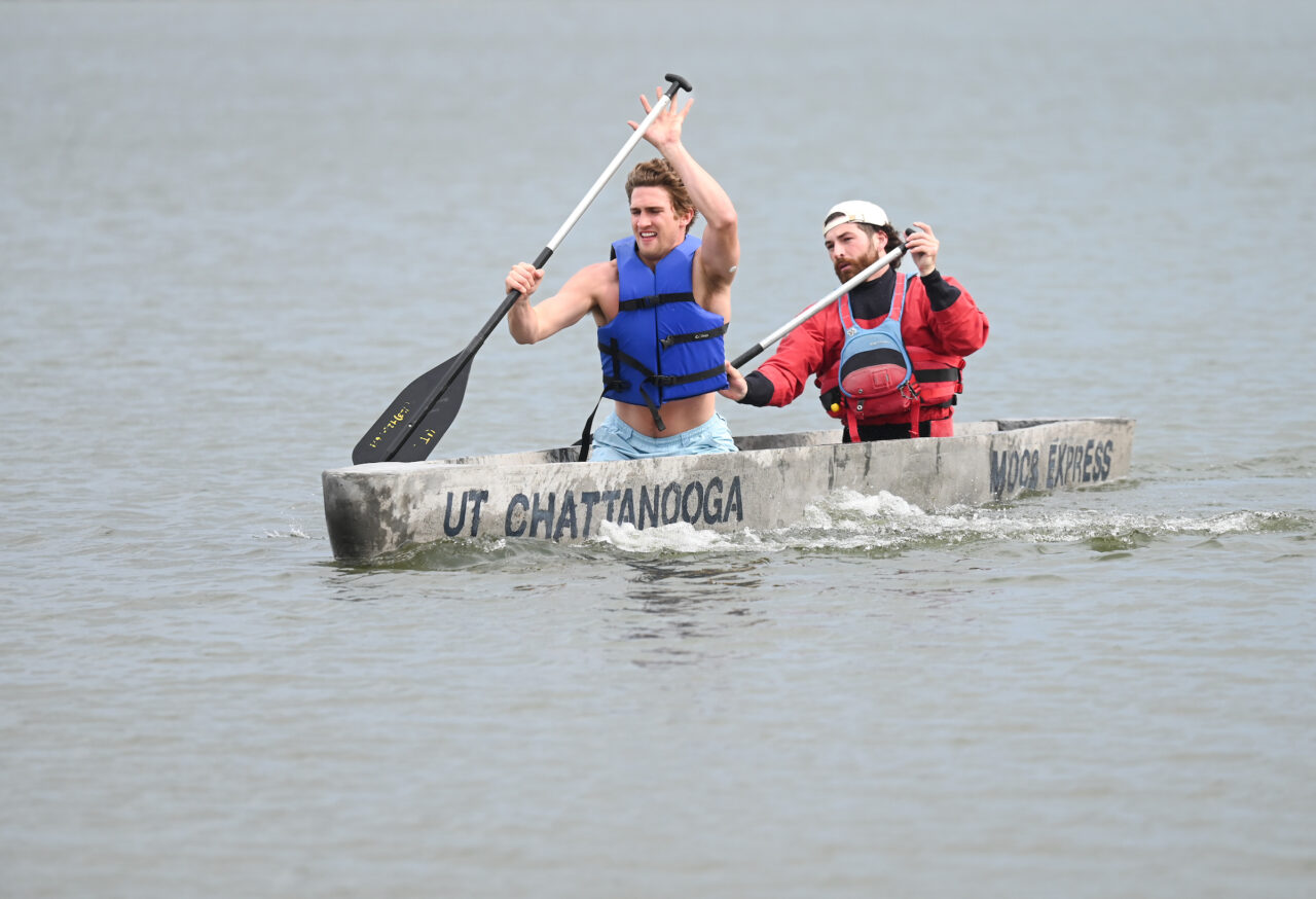 Concrete Canoe races and Steel Bridge building, Friday, March 31, 2023 at Chester Frost as part of the American Society of Civil Engineers Mid-South Student Symposium.