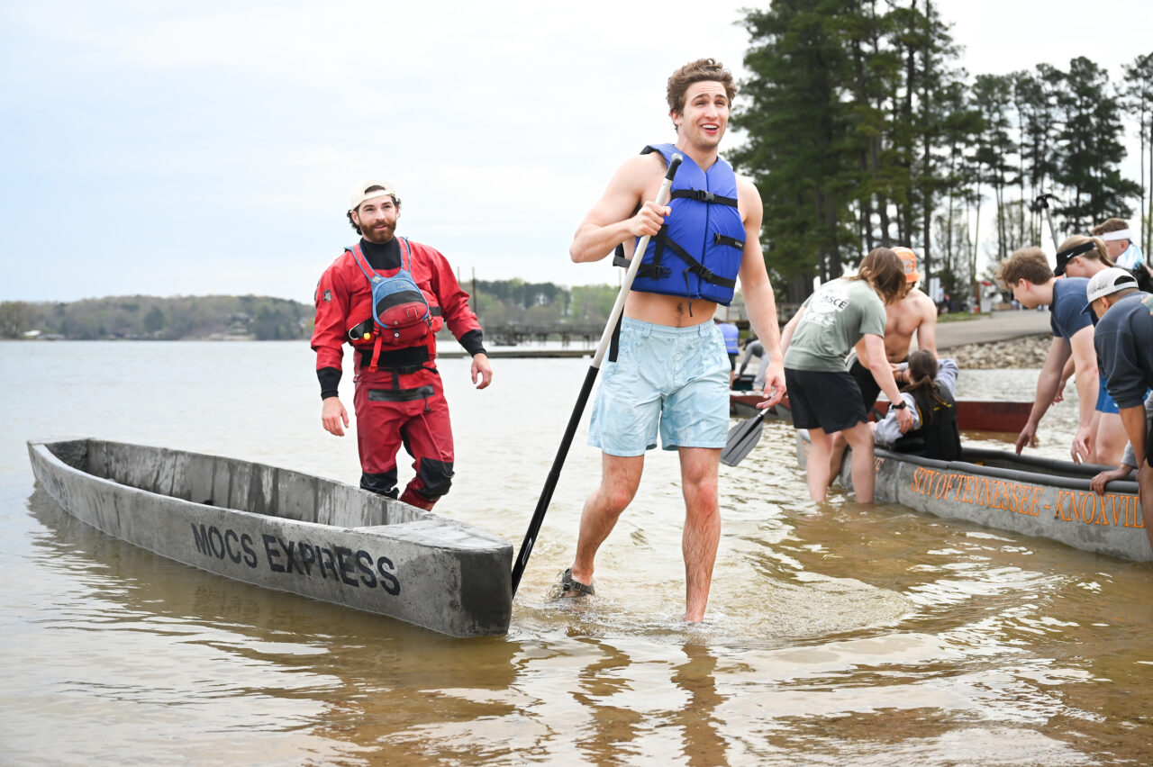 Concrete Canoe races and Steel Bridge building, Friday, March 31, 2023 at Chester Frost as part of the American Society of Civil Engineers Mid-South Student Symposium.