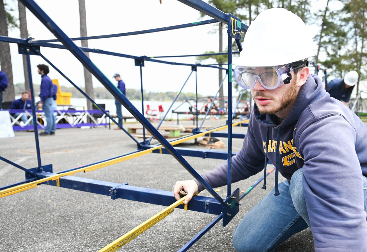 Concrete Canoe races and Steel Bridge building, Friday, March 31, 2023 at Chester Frost as part of the American Society of Civil Engineers Mid-South Student Symposium.