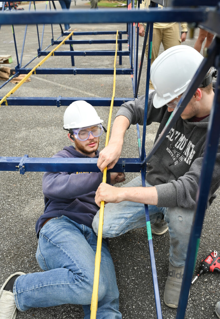 Concrete Canoe races and Steel Bridge building, Friday, March 31, 2023 at Chester Frost as part of the American Society of Civil Engineers Mid-South Student Symposium.