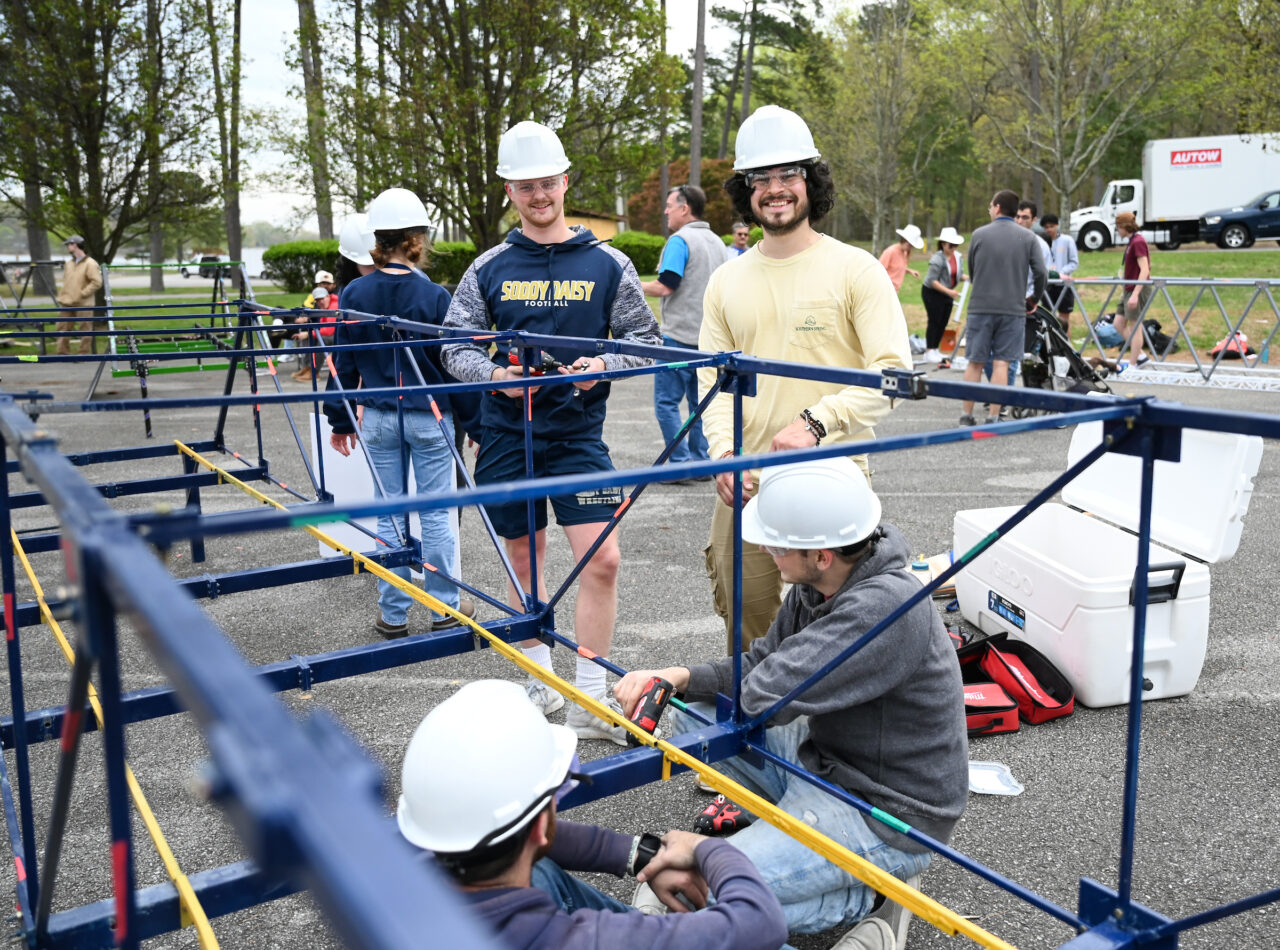 Concrete Canoe races and Steel Bridge building, Friday, March 31, 2023 at Chester Frost as part of the American Society of Civil Engineers Mid-South Student Symposium.
