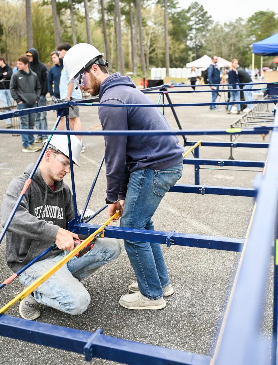 Concrete Canoe races and Steel Bridge building, Friday, March 31, 2023 at Chester Frost as part of the American Society of Civil Engineers Mid-South Student Symposium.