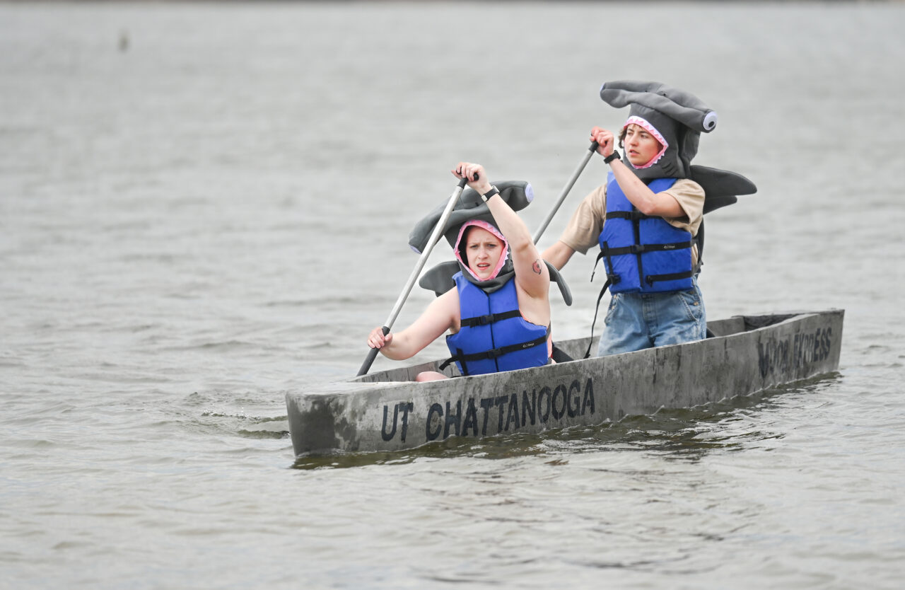 Concrete Canoe races and Steel Bridge building, Friday, March 31, 2023 at Chester Frost as part of the American Society of Civil Engineers Mid-South Student Symposium.