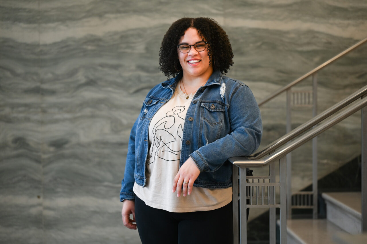 Destini Givens, who received an associate degree from Chattanooga State Community College in May 2022, is majoring in psychology with a minor in child and family studies at UTC. Photo by Angela Foster.
