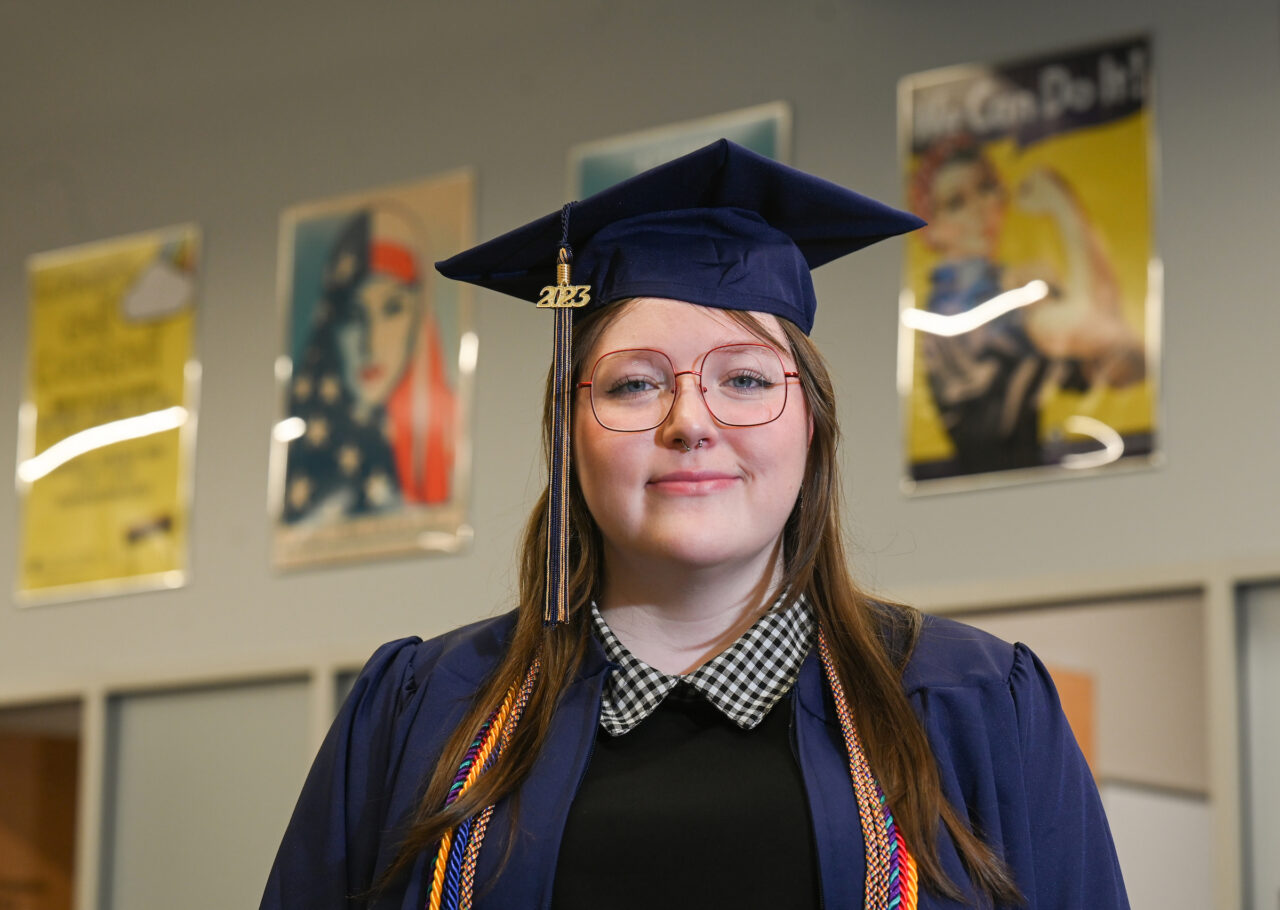 “Every time I’ve stepped on campus, I have felt like this is the place for me,” said Julia Stranahan, who will receive a bachelor’s degree in English rhetoric and professional writing from UTC during May 6 commencement ceremonies. Photo by Angela Foster.